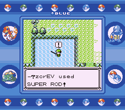 -?zcrEV uses SUPER ROD while standing on a lake.