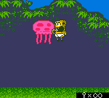 The player captures a giant jellyfish in a bubble.