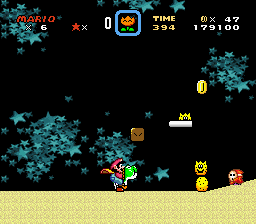 The Pokey Stun Glitch, which generates a goal tape sprite which allows the author to complete the level nearly immediately.
