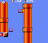 Mario sneaks through a pipe