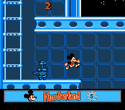 Mickey jumps.