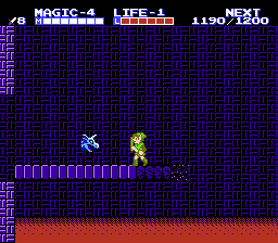 Link races across a collapsing bridge.