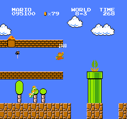 Mario speeding through the Hammer Bros